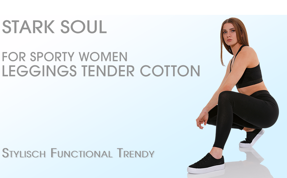 Damen Leggings -Tender Cotton- Baumwolle