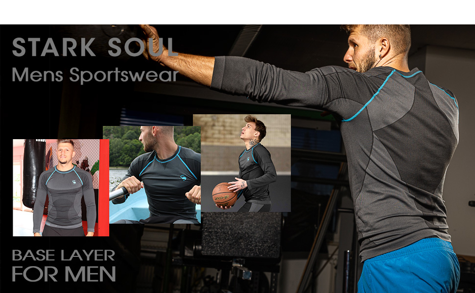 Herren-Funktionsshirt Langarm Seamless Sportunterwasche von Stark Soul